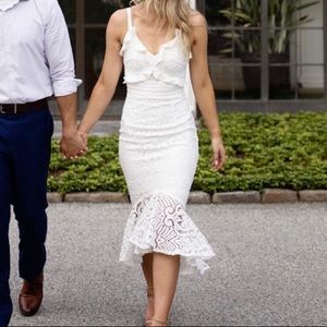 Two Sisters Lacy white dress - engagement, rehearsal dress